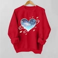 thumbnail image 7 of Valentine's Day Sweatshirt for Women Luminous Neon Heart Graphic Crewneck Long Sleeve Ribbed Cuffs Loose Fit Comfy Pullover Holiday Clothes, 7 of 7