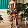 thumbnail image 7 of Plus Size Halloween Boho Overalls for Women Floral Print Linen Jumpsuits 2026 Spaghetti Strap Rompers, 7 of 7