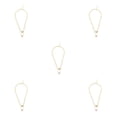 thumbnail image 3 of Collar de cadena exquisito ajustable universal Qarigey colgantes decoraciones collares en capas para mujer Oro 5piezas, 3 of 4