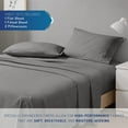thumbnail image 2 of Degrees of Comfort Coolmax Cooling California King Sheet Sets | Best Sheet Set for Hot Sleepers | Soft, Deep Pocket, Grey, 4-Pcs, 2 of 15