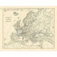 thumbnail image 2 of Santini 14x12 Gold Ornate Wood Framed with Double Matting Museum Art Print Titled - Europe Political Boundaries - Santini 1794, 2 of 4