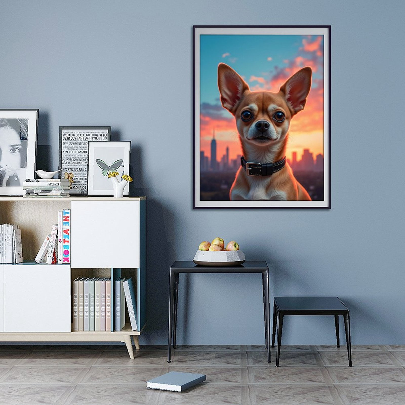 Diamond Art Kits for Adults - 5d Chihuahua Sunset Cityscape Bliss Diamond Painting for Adults, Diamond Art for Adults Beginners, Diamond Painting Kits for Adults for Home Wall Decor