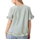 thumbnail image 3 of Camisa Informal Holgada A Rayas de Media con Cuello Redondo y Volantes para Mujer Rayas XXL, 3 of 7