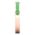 thumbnail image 4 of 0.84 ct Brilliant Princess Cut Simulated Green Diamond 14k Rose Gold Stackable Band SZ 9.25, 4 of 6