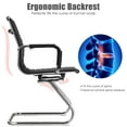 thumbnail image 6 of Costway Leather Indoor Reception Chair, Black (Set of 2), 6 of 11
