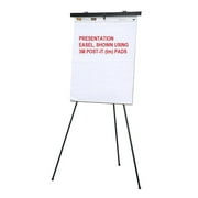 Audio-Visual Direct Lightweight Aluminum Flip Chart Presentation Easel, 70 inches Tall, Black