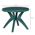 thumbnail image 3 of Newboti Furniture 36.25" Dia Round Plastic Patio Table with Umbrella Hole, Outdoor Bistro Dining Table, for Bar, Garden, Backyard, Poolside, Yard, Green BN.3299, 3 of 9