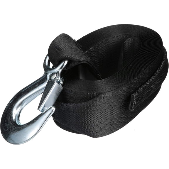 SEACHOICE 50-51251 Trailer Winch Strap With Tail End, 20', Pack of 1, Black