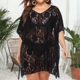 thumbnail image 2 of WNVMWI Womens Swimwear Black Bathing Suit Cover up for Women Plus Size Summer Dresses Mid Length Sleeve Pullover Plus Size Women Dress for Swimsuit Coverup for Women XL, 2 of 8