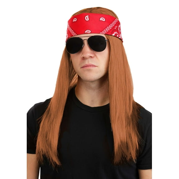 Men's Long 80's Rocker Costume Wig