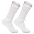 thumbnail image 5 of Diabetic Socks Unisex - Men's and Women Non Skid Hospital Loose Fitting Design, Physician Approved Slipper Socks With Gripper Bottoms - 12 Pack - Gripper socks (White Skid 2, 13-15), 5 of 5