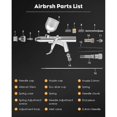 thumbnail image 3 of Airbrush Kit, with 0.2, 0.4 & 0.5mm Needle/Cleaning Sets, 3 of 5