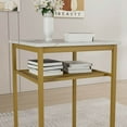 thumbnail image 6 of Resenkos Bar Table with 2 Bar Stools, Equipped with Backrest & Partition - White, 6 of 9