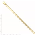thumbnail image 2 of Solid 14K 6.5mm Polished Fancy Link Chain Bracelet / Anklet, 2 of 2