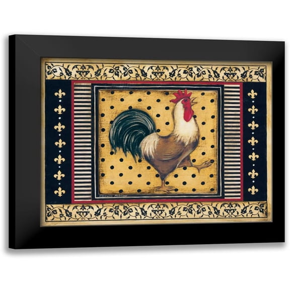 Poloson, Kimberly 14x12 Black Modern Framed Museum Art Print Titled - Provence Rooster I