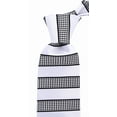 thumbnail image 4 of Scott Allan White and Black Mens Hound's-tooth Striped Tie | Men's White & Black Tie's | Houndstooth Necktie, 4 of 8