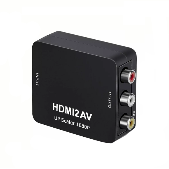 Adaptador De Convertidor De Audio Y Video Tv Hdmi A Rca Negro