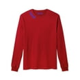 thumbnail image 2 of Daxton Premium Chicago Men Long Sleeves T Shirt Ultra Soft Medium Weight Cotton, Red Tee Royal Letters Medium, 2 of 3