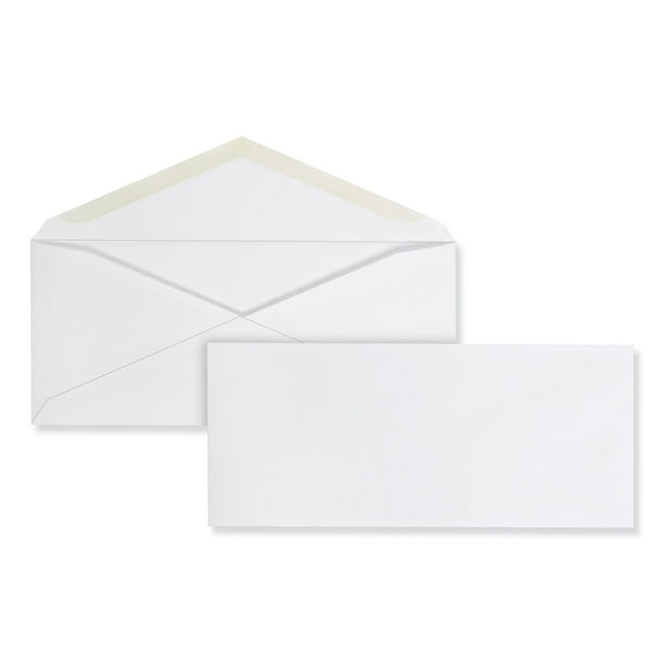 Business Envelope, 10, Monarch Flap, Gummed Closure, 4.13 x 9.5, White