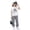 Black, variant on Girls Summer 2 Piece Outfits Crew Neck Short Sleeve Print Tees Plaid Elastic Waist Pants Casual Trendy Clothes (8 Years, Orange)