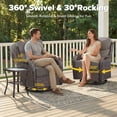 thumbnail image 4 of Bellefurn Outdoor Swivel Rocker Patio Chairs with 6 inch Thick Cushions,Outdoor Swivel Chairs Patio Swivel Glider Chairs,Wicker Outdoor Patio Furniture Set for Porch Balcony Deck, 4 of 11