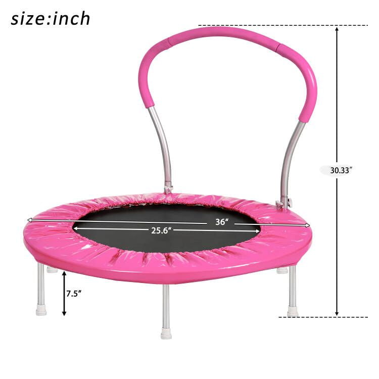 40" Rebounder Trampoline for Kids, SEGMART Mini Trampoline with Handle, Exercise Trampoline, Fitness Trampolines, Indoor Trampoline, Small Trampoline, Workout Trampoline for Indoor Outdoor