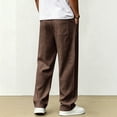 thumbnail image 4 of Pants Breathable Straight-Leg Trousers for Men Linen Pants Summer Beach Casual Palazzo Pants, 5XL, 4 of 4