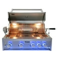 thumbnail image 3 of Thor Kitchen 32 Inch 4-Burner Gas BBQ Grill with Rotisserie in Stainless Steel-MK04SS304, 3 of 3