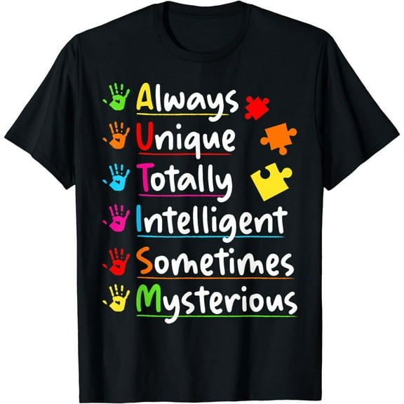 Always Unique Autism Awareness Totally Intelligent Kids T-Shirt