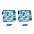 thumbnail image 2 of Quilted Laptop Sleeve for 13-16 Inch Laptops Protective Laptop Case Cover Lightweight Travel & Office Essentials Blue Marine Life Patterns, 2 of 8