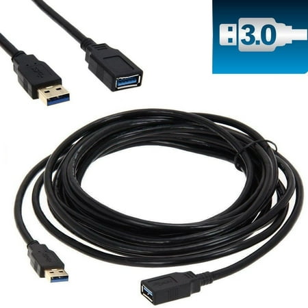 CableVantage 10ft 10 ft USB 3.0 Extension Extender Cable Cord M/F Standard Type A Male to Female