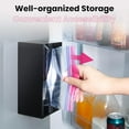 thumbnail image 3 of Acrylic Food Bag Storage Organizer Magnetic Fridge Attachment Compatible with Ziploc Sandwich/Snack/Grip'n Seal Quart/1 Gallon, Dispenser for Ziploc Bags, Kitchen Organization, 2 Packs, 3 of 4