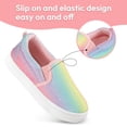 thumbnail image 4 of Bocca Girls Gradient Glitter Slip on Sneakers Kids Canvas Walking Shoes Size 12, 4 of 6