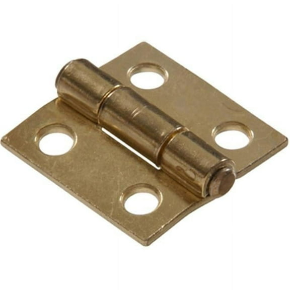 Hillman 851730 1 in. Light Narrow Hinge Fixed Pin, Brass Plated