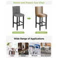 thumbnail image 3 of Brown Ombre Bar Stool Covers Set of 2, Vintage Country Wooden Stretch Washable Bar Chair Covers with Backs, Removable Pub Counter Height Chair Cover for Kitchen Dining Room Cafe, 3 of 7