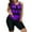 Purple, variant on Women's Plus Size Rash Guard Capris Tankini Athletic Swimwear
