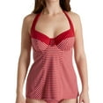 thumbnail image 2 of Panache RED/WHITE Britt Stripe Halter Tankini Top, US 34DD/E, UK 34DD, 2 of 5