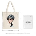 thumbnail image 3 of Stylish Canvas Tote Bag with Vibrant Orange and Pink Splash Design - Perfect for Shopping Travel and Parties, 3 of 4