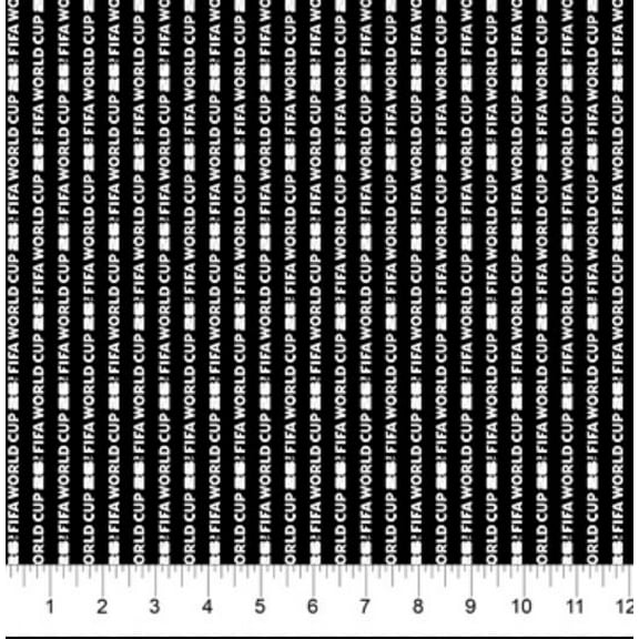 Cotton FIFA World Cup 2026 Black Stripe Blender Soccer Games Sports Officially Licensed by Northcott Cotton Fabric Print by the Yard (FIFA106-99)