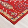 thumbnail image 2 of LR Home Bella Alice Red/Blue Transitional Floral Wool Area Rug, 5' x 7'9", 2 of 6