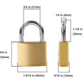 thumbnail image 2 of SURJDE 40mm Solid Brass Padlock Pack of 2, 2 of 6