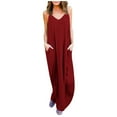 thumbnail image 3 of Riforla Women's Boho Beach Dress Irregular Neckline Pocketed Maxi Dress Casual Summer EU/US Sizes Women Mother of The Bride Dresses RD1 M, 3 of 6