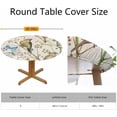 thumbnail image 2 of Birds and Butterflies Round Tablecloth Retro Natural Tree Branch Flower Watercolor Painting Fitted Table Cover Washable Tablecloths for Kitchen Dining Party 44 inch, 2 of 4