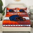 thumbnail image 3 of Erosebridal American Football Bed Sheets Set King Size, Soccer Sports Bedding Sets King Size, Orange Navy, Denver, 4-Piece (Top Sheet, Fitted Sheet, Pillowcase), 3 of 6