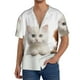 thumbnail image 1 of Fotbe Cute Kittens And Puppy Camisa Estampada de Manga Corta para Hombre, Casual de Verano, Estilo Playero, Sin Arrugas-Medium, 1 of 5