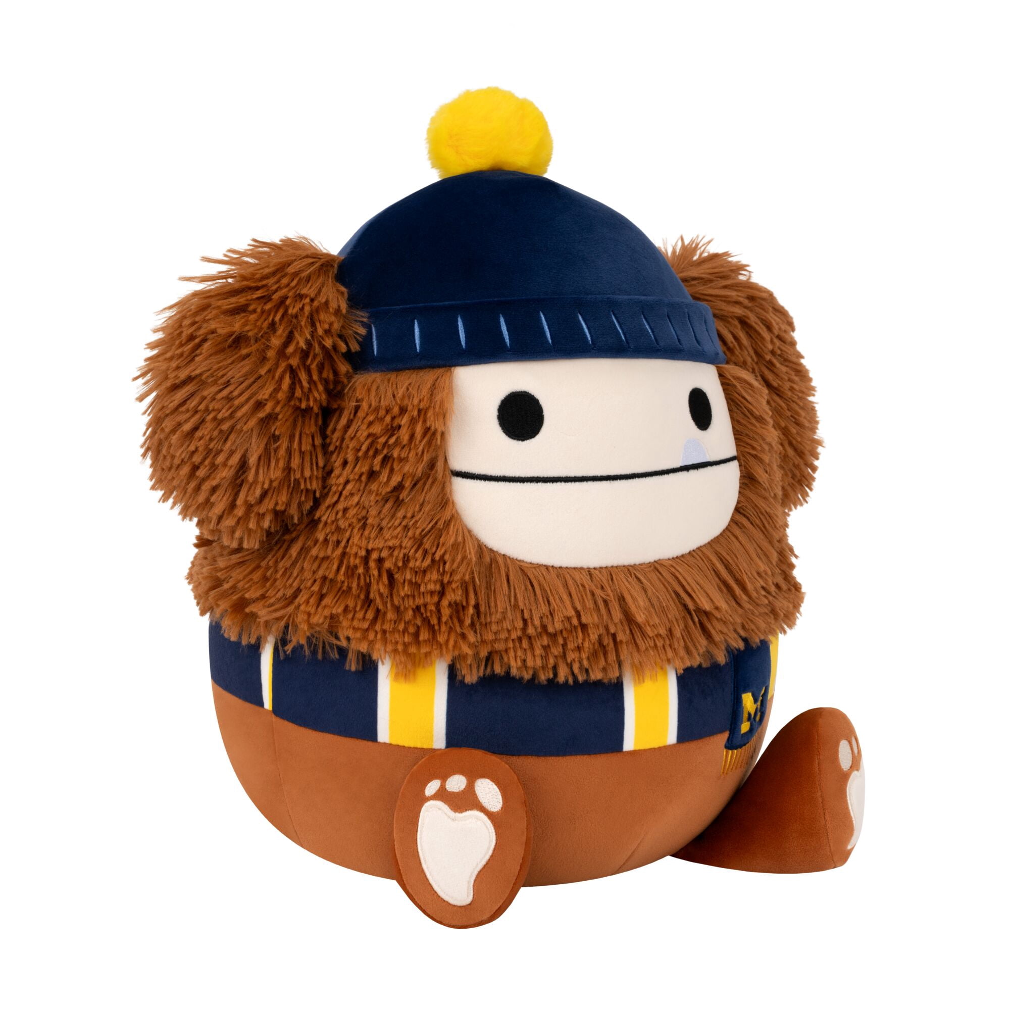 Squishmallows Original University of Michigan 12-inch Benny the Bigfoot Plush - Child's Ultra Soft Plush Toy
