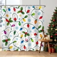 thumbnail image 4 of Tchckioa Shower Curtain,Waterproof Hooks Bath Curtain for Bathroom Decor,Christmas Candy Snowflake,60x72, 4 of 6