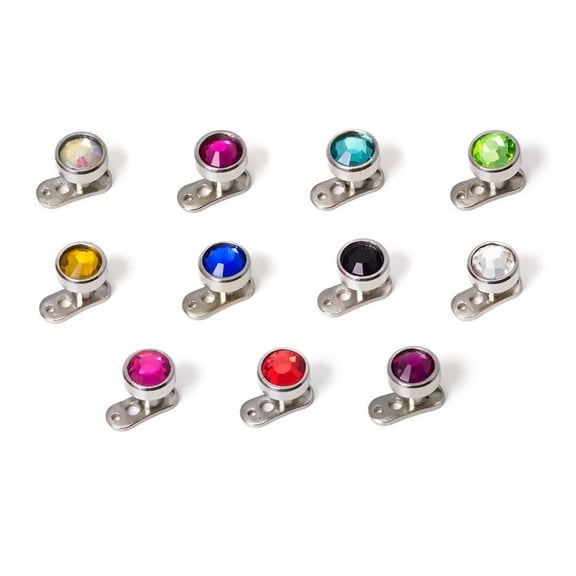 Dermal Anchor Body Jewelry JewelryTop And Base 4mm Gem 16g Sold Individually