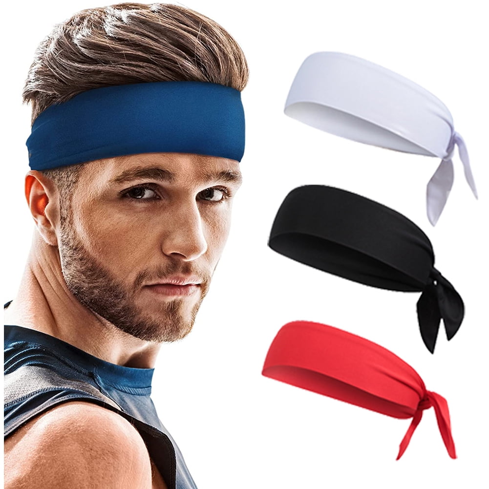 Visland Unisex Tie Headbands Sweat Wicking Quick Dry Breathable Sport
