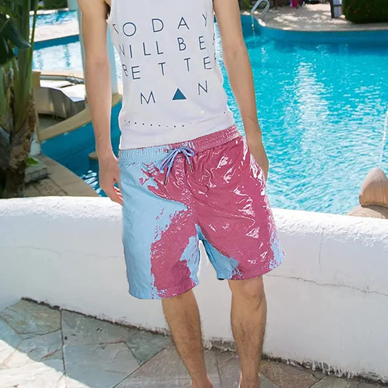 Mens Color Changing Shorts,Color 